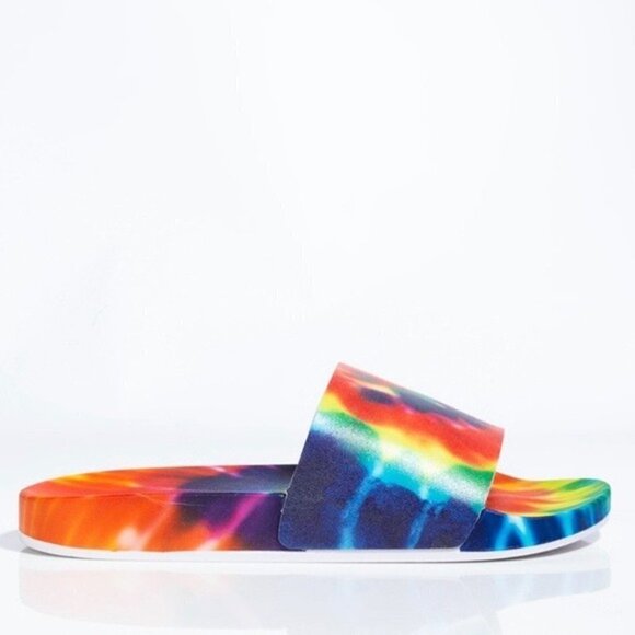 Cape Robbin Slides Find Me At The Pool Tie Dye Sandals Sz 10 New with Box - Picture 4 of 9